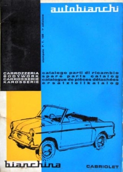 Autobianchi Bianchina Convertible 1961 Spare Part List (6756)